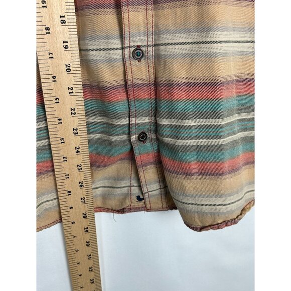Modern Amusement Mens Hooded Button-Up Striped Shirt Jacket Large Multicolor - Picture 4 of 12